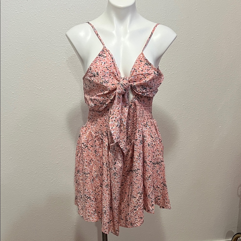 Shein Pink Floral Romper Sz 4XL